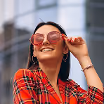 Portrait Young Lady Red Jacket