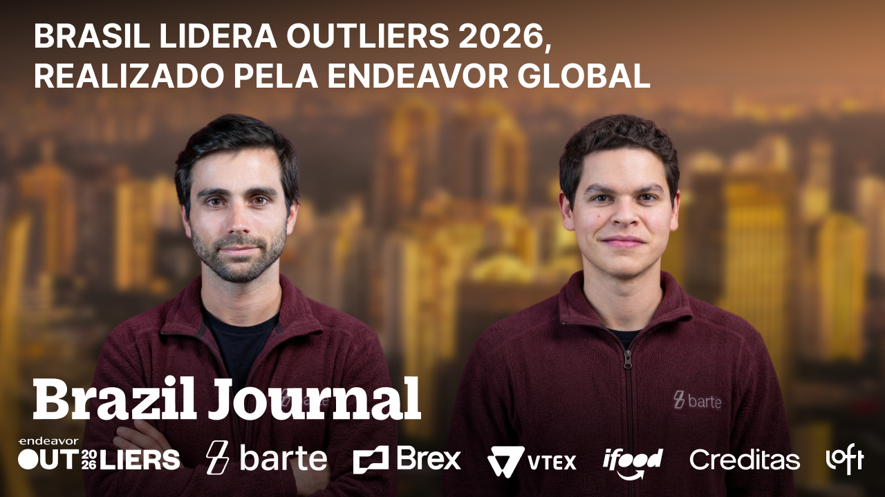 Brasil lidera Outliers 2026 da Endeavor; Barte entra na lista ao lado de iFood, Creditas e Brex