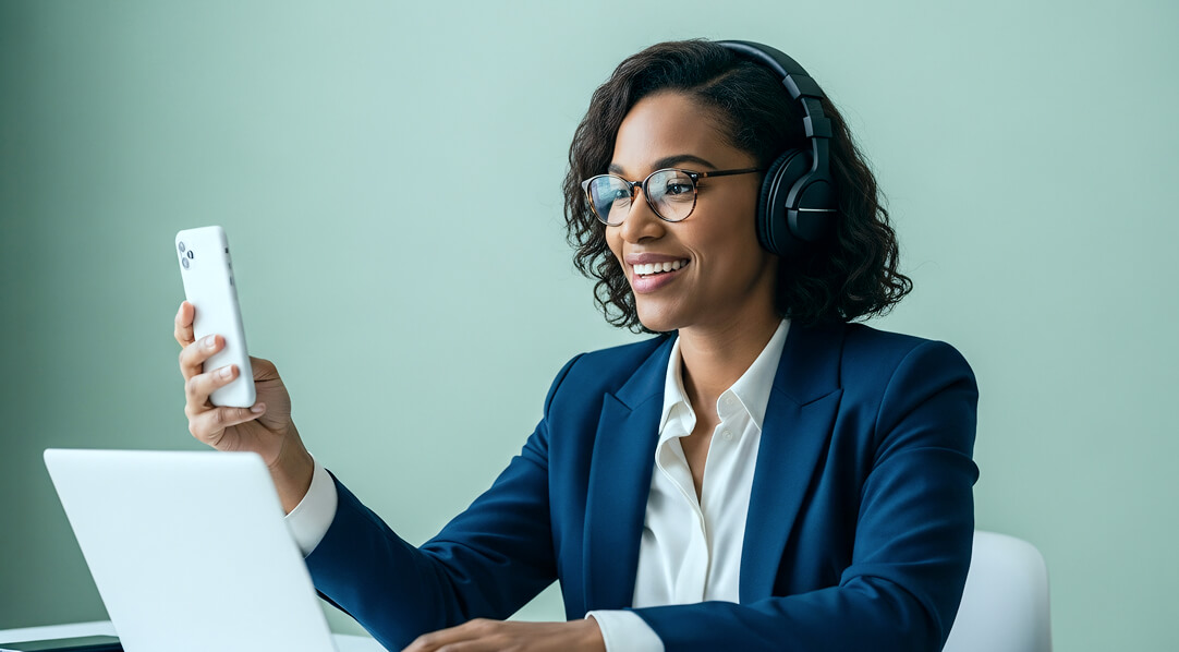 Professional woman at desk