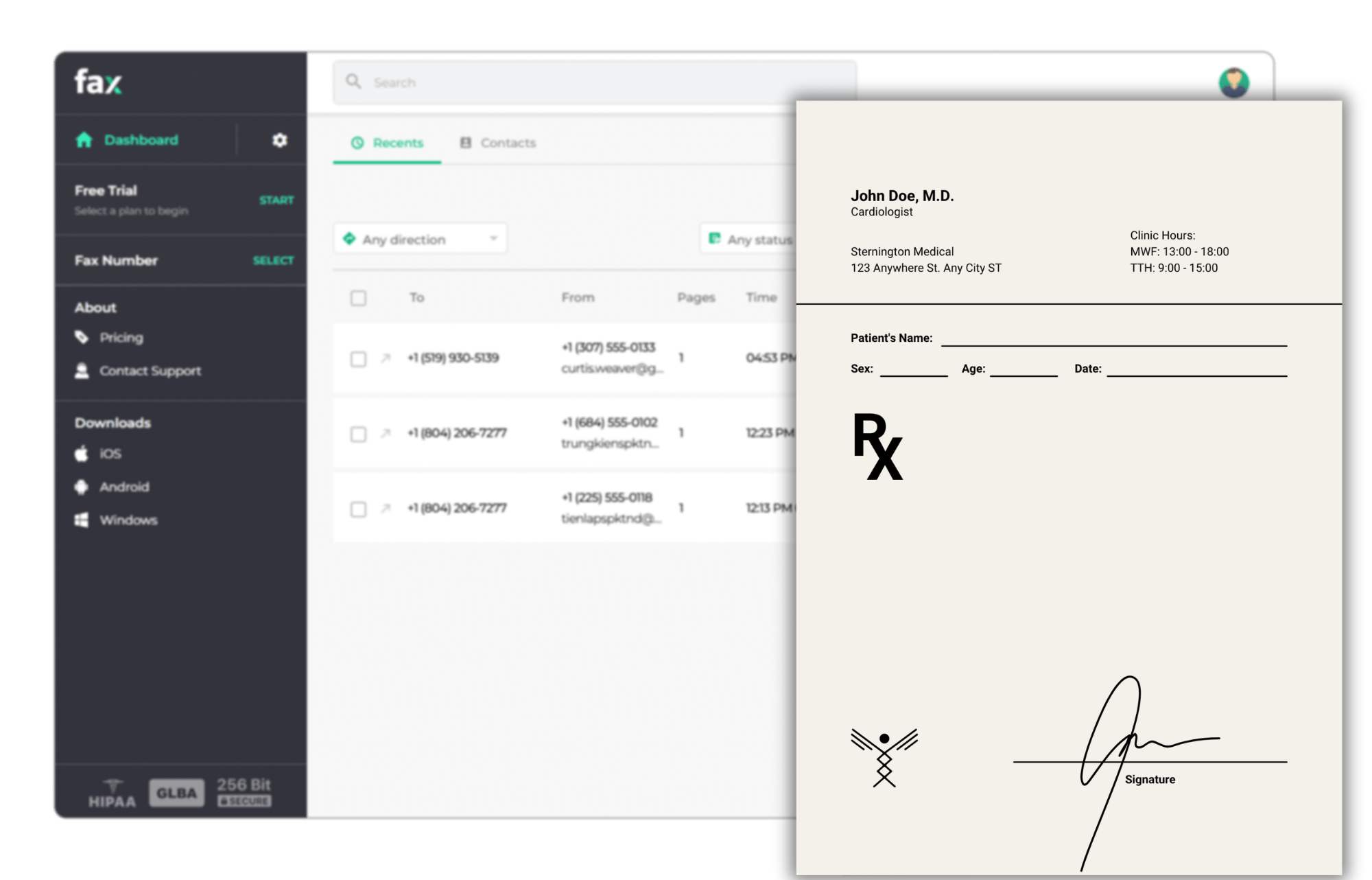 Faxing Medical Prescription