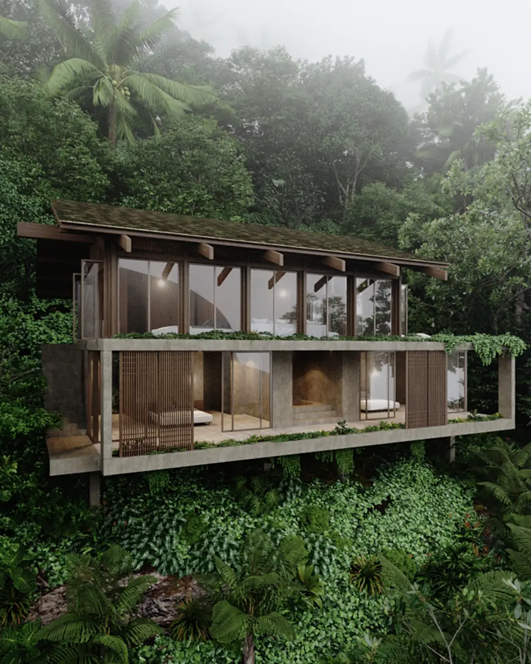 Villa Rendering Secret Waterfall Village