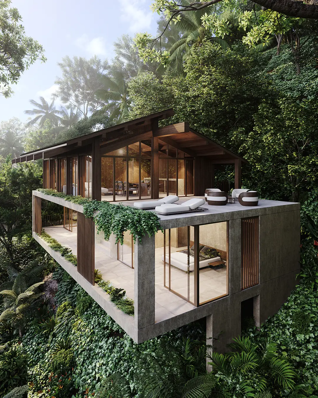 Villa Rendering Secret Waterfall Village