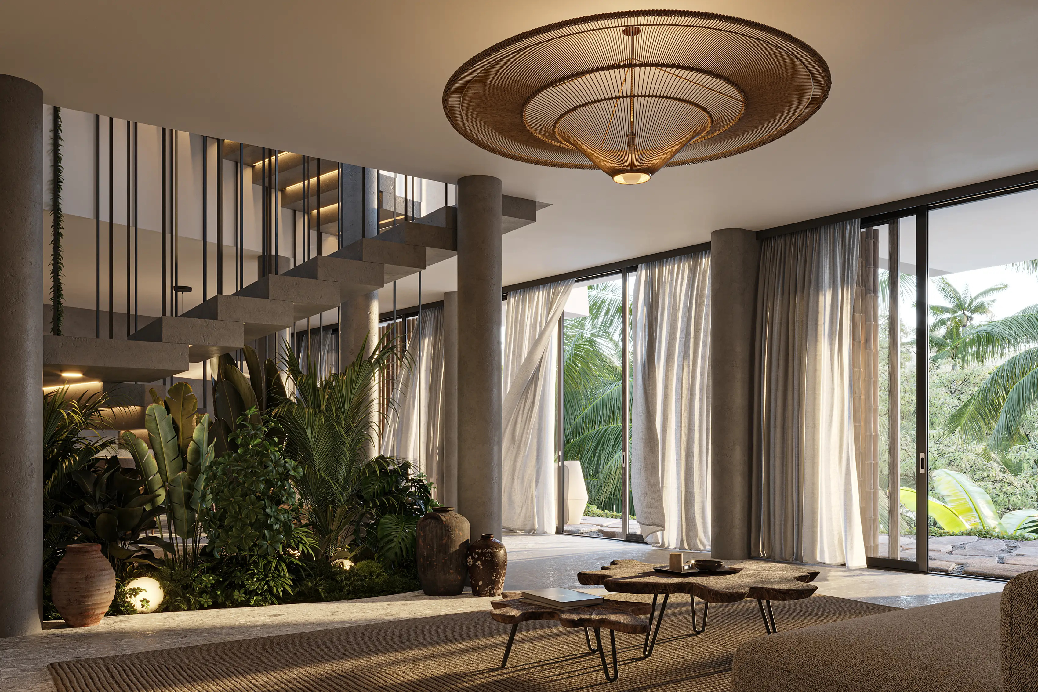 Villa Rendering Secret Waterfall Village