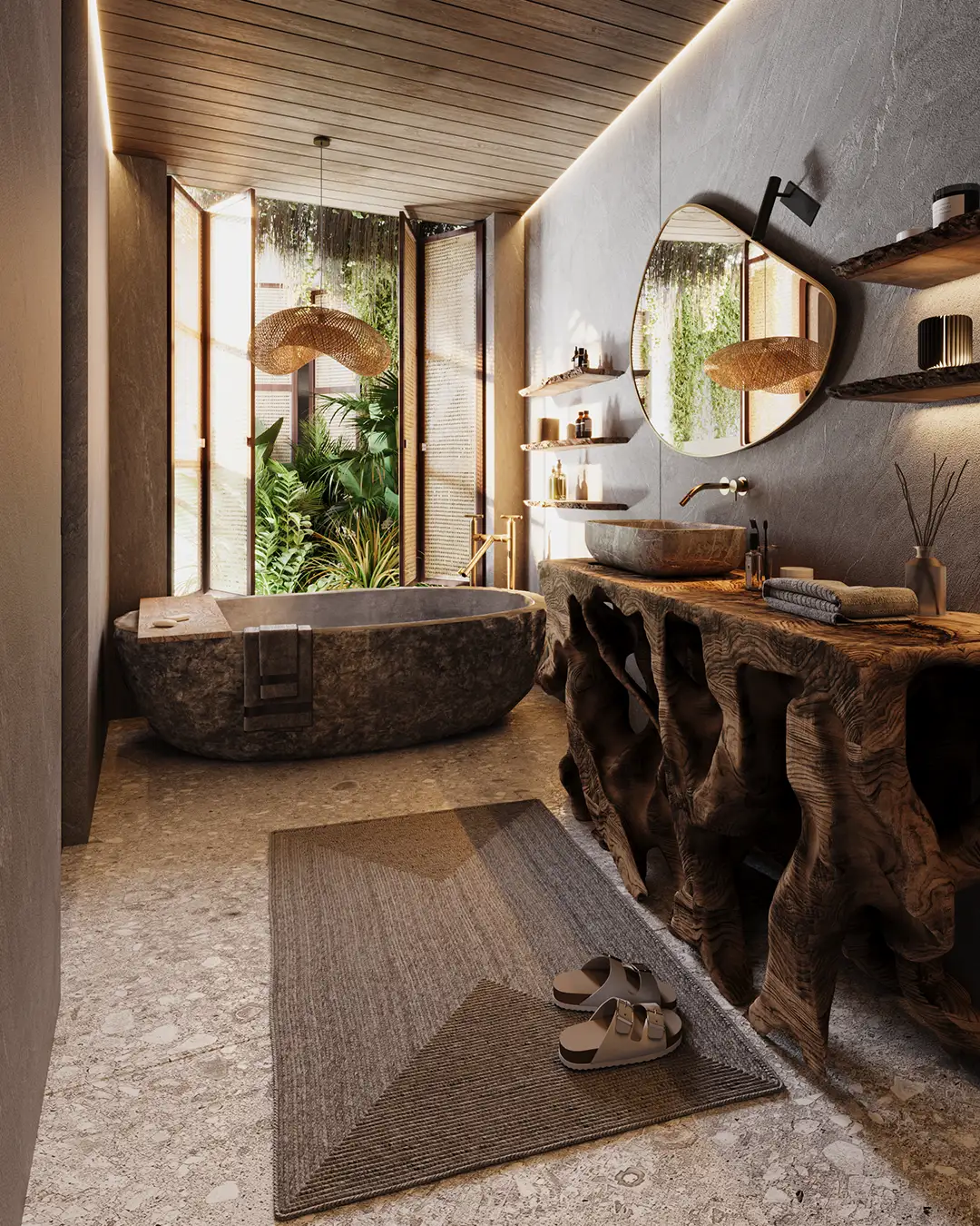 Villa Rendering Secret Waterfall Village