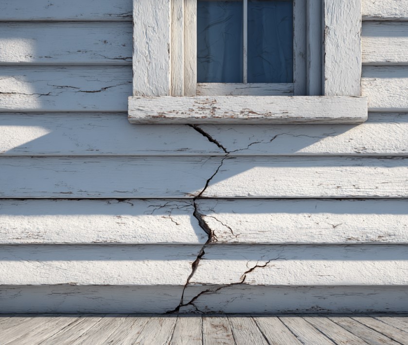 cracked siding