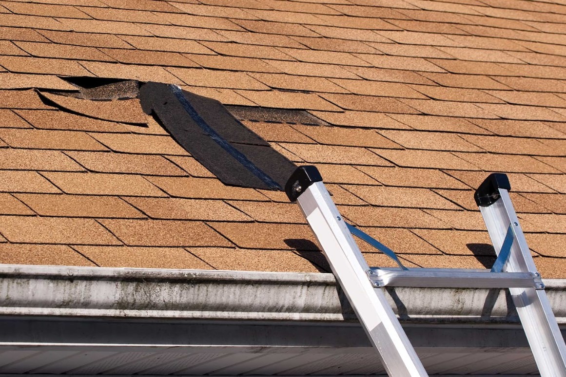 wind damages your roof