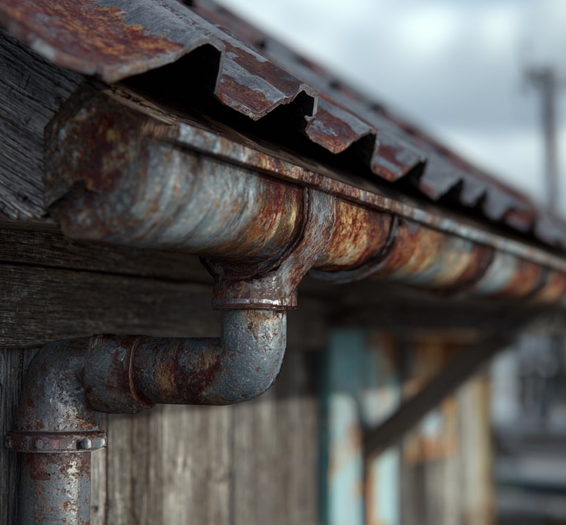 rusty gutters