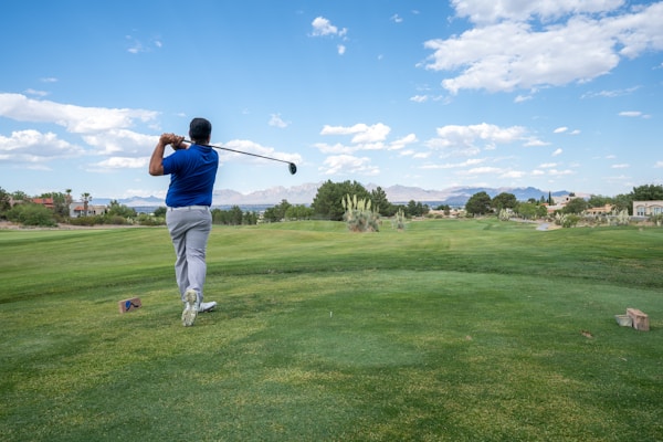 Teeing off at Picacho Hills Golf Course in Las Cruces, NM.