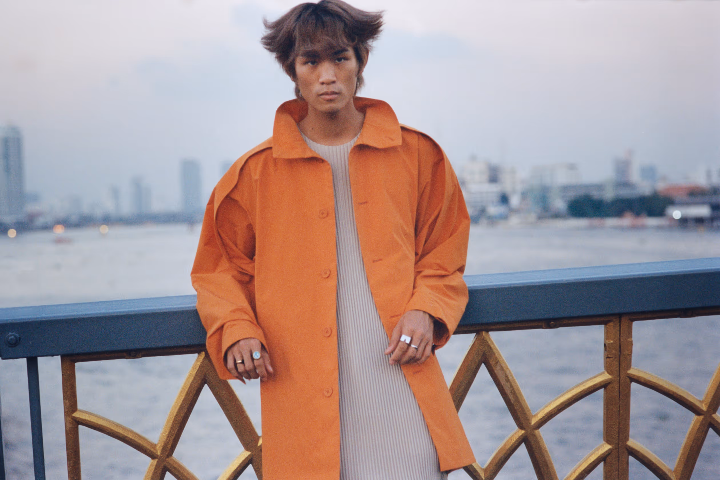 Street style look in an urban setting, styled by Bianca Fleisch GQ