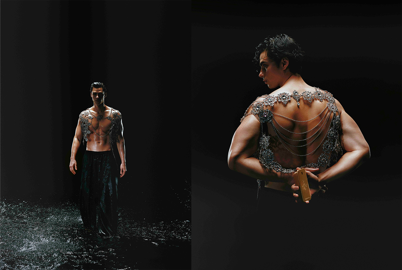 Artfully staged fashion image styled by Bianca Fleisch x Paco Rabanne