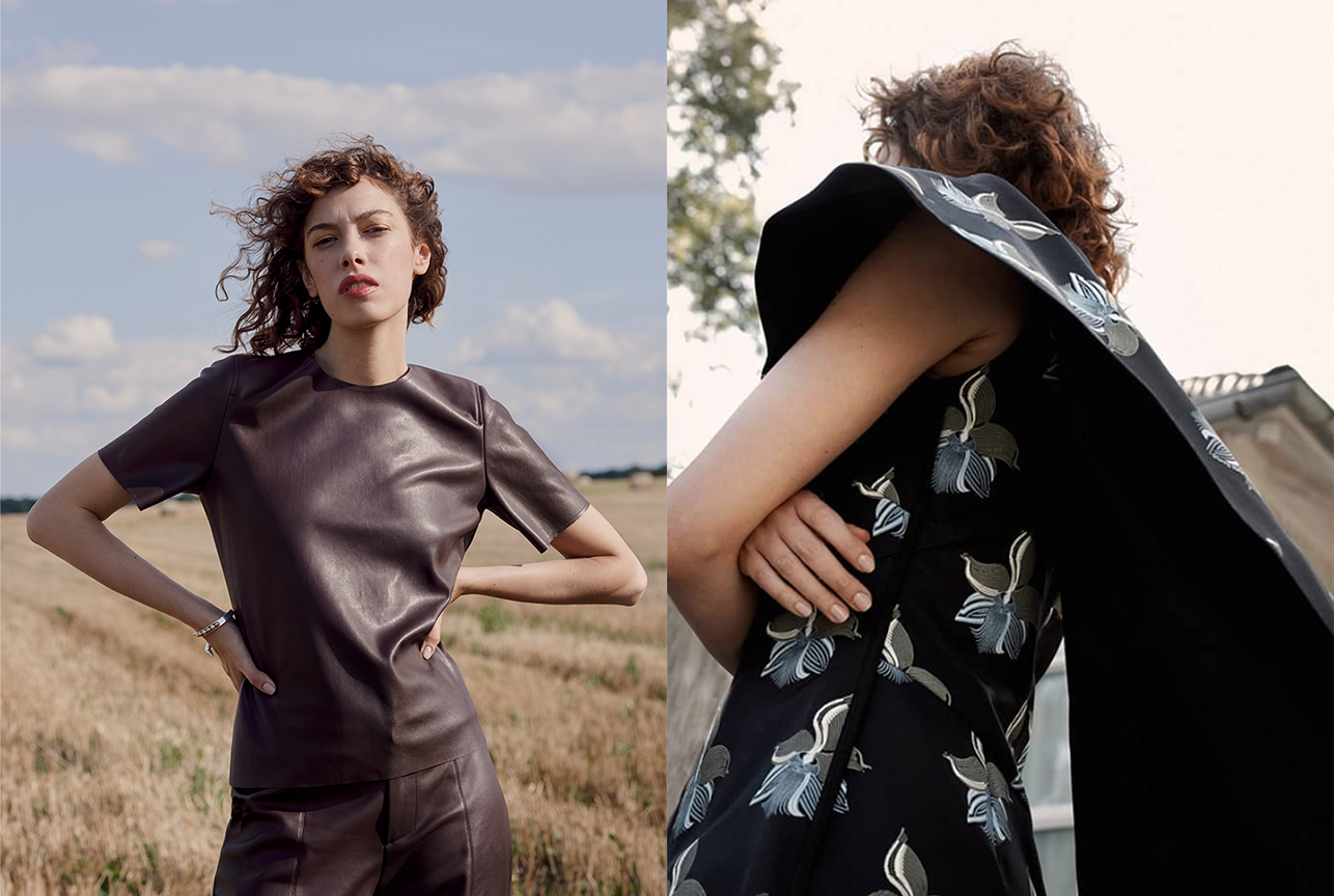 Artfully staged fashion image styled by Bianca Fleisch plus Detail shot of a styled outfit by Bianca Fleisch