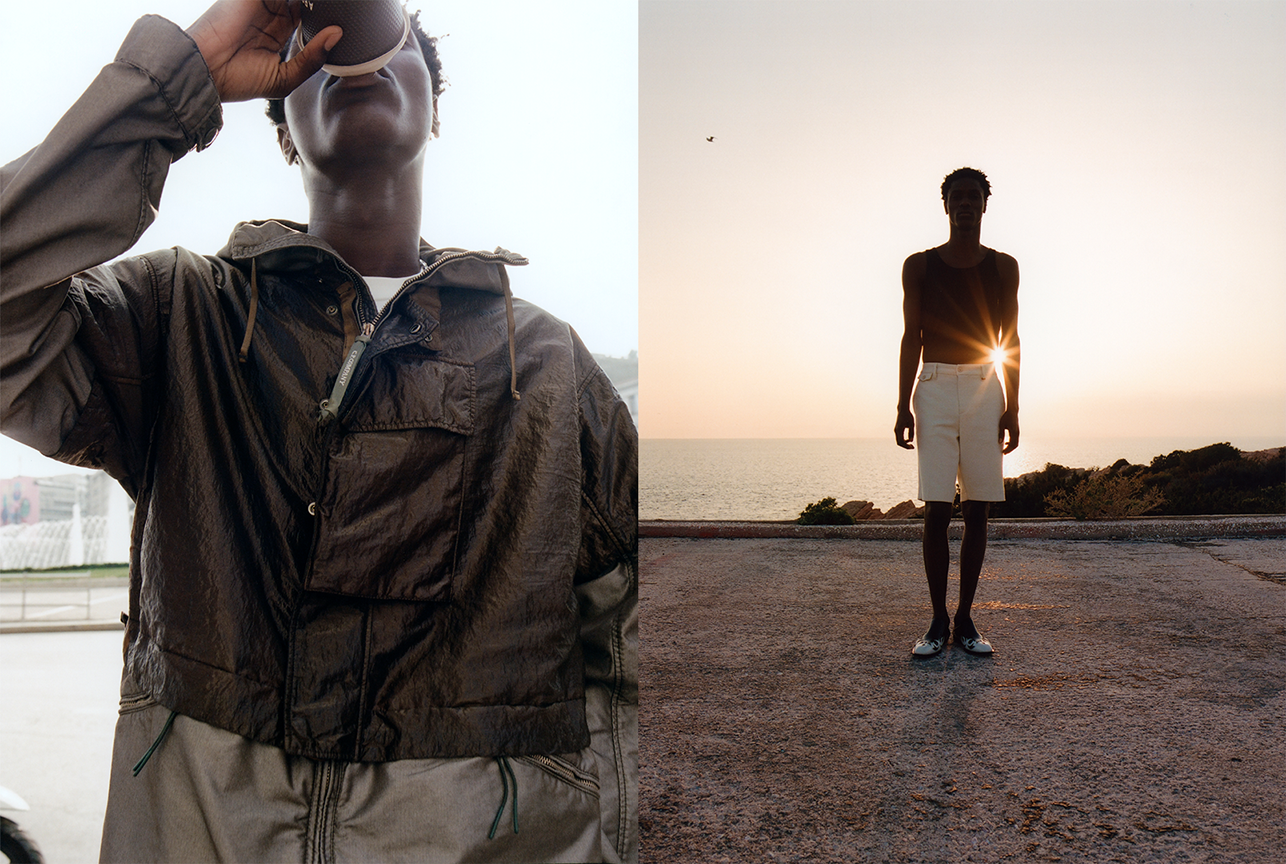 Street style look in an urban setting, styled by Bianca Fleisch sun is going down beautiful lights warm 
