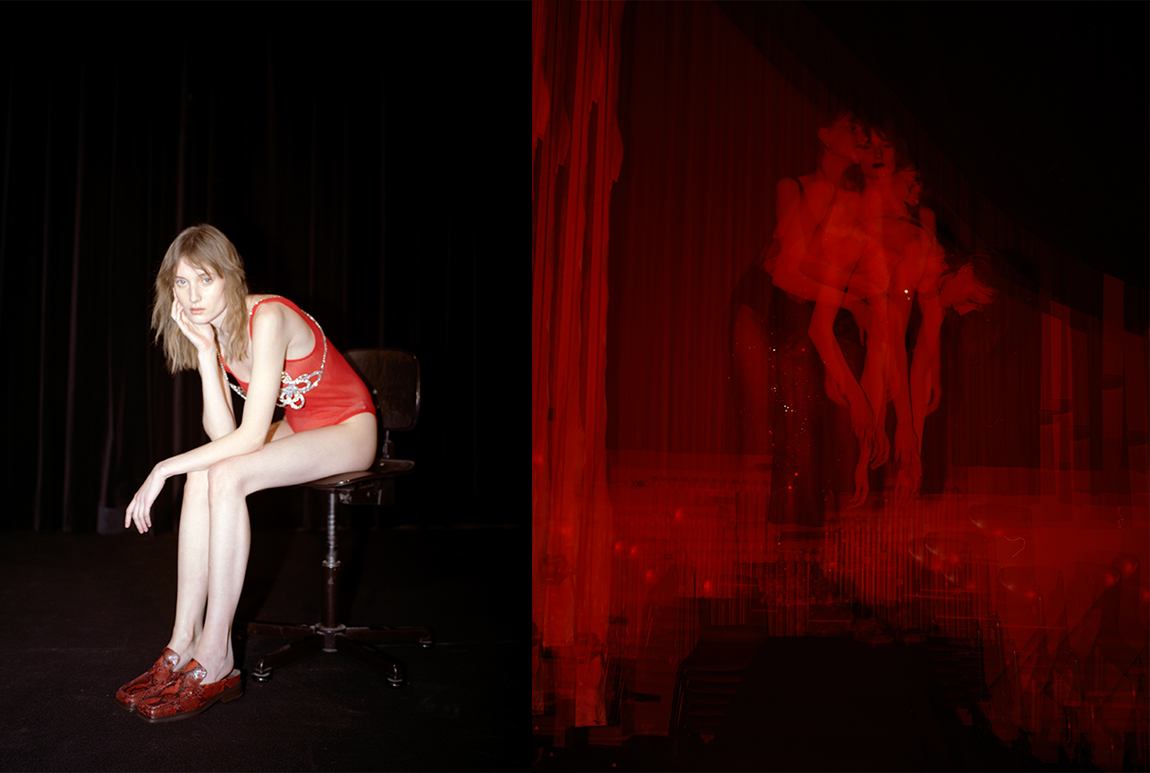 Artfully staged fashion image styled by Bianca Fleisch