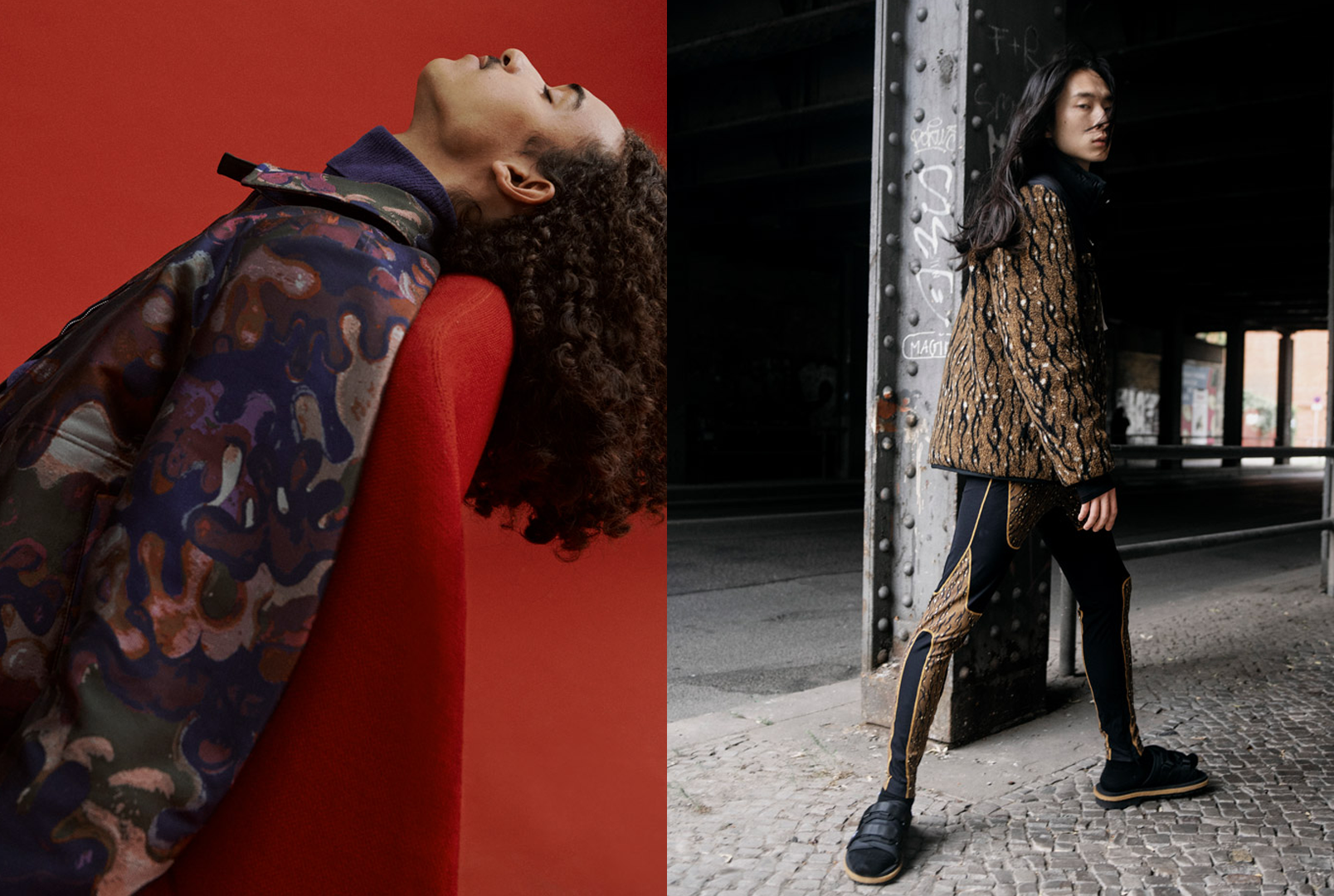 Fashion editorial with unique styling by Bianca Fleisch plus portrait of a model with styling by Bianca Fleisch