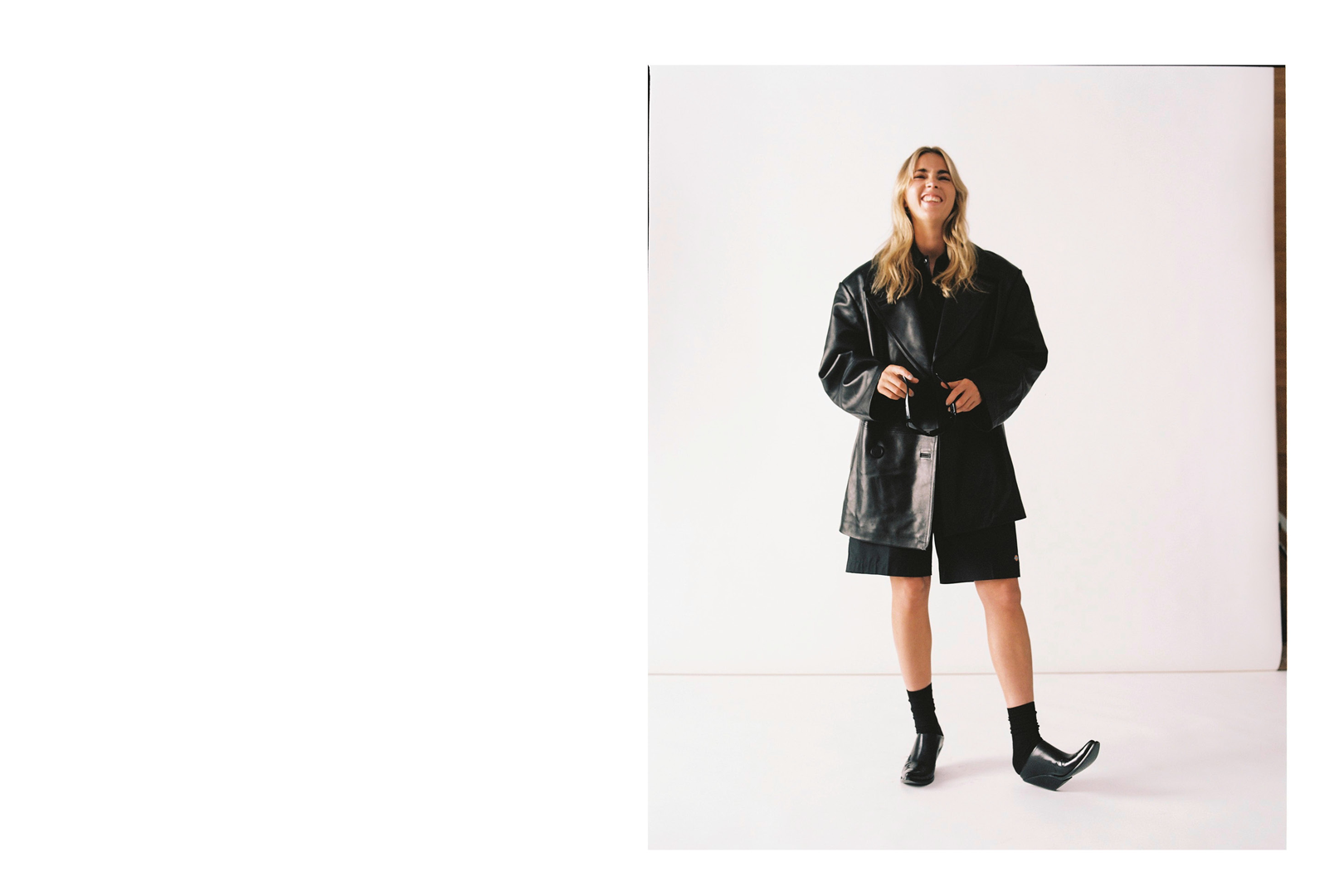 Studio portrait of a model styled by Bianca Fleisch with the german national female soccer players as the models 