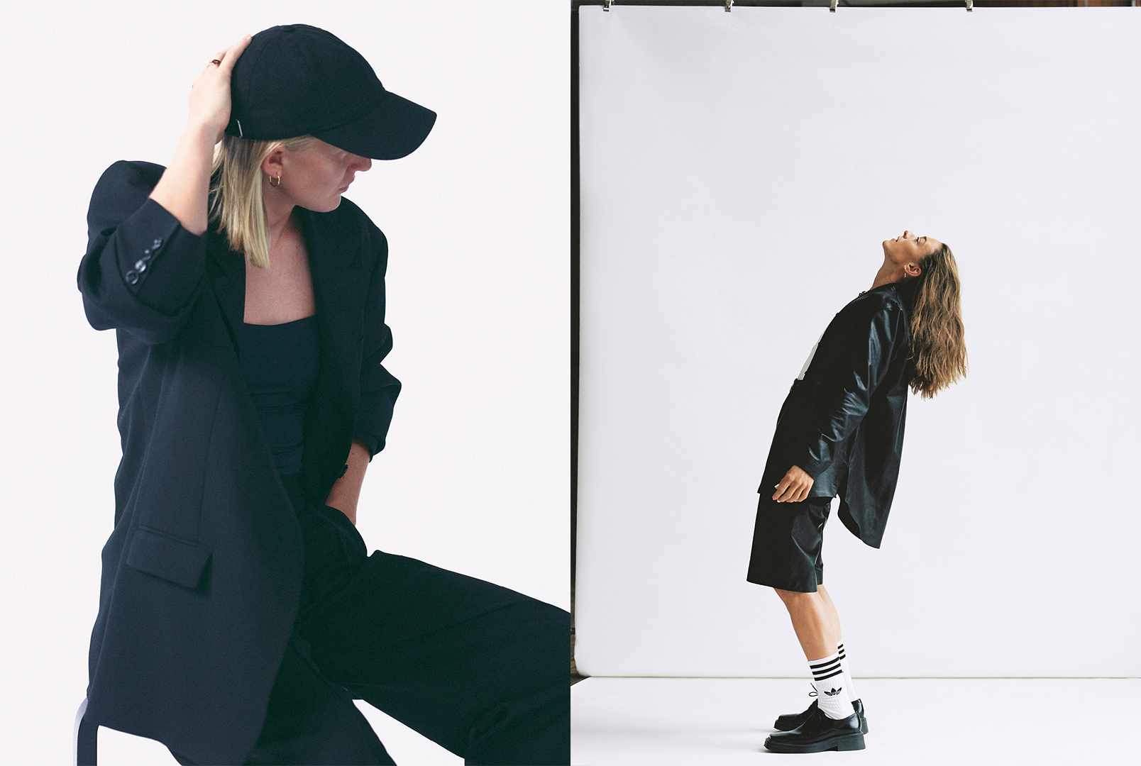 Studio portrait of a model styled by Bianca Fleisch with the german national female soccer players as the models 