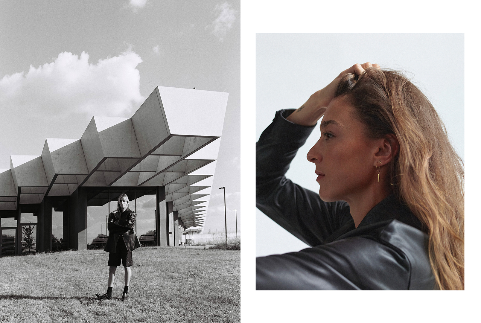Studio portrait of a model styled by Bianca Fleisch with the german national female soccer players as the models 
