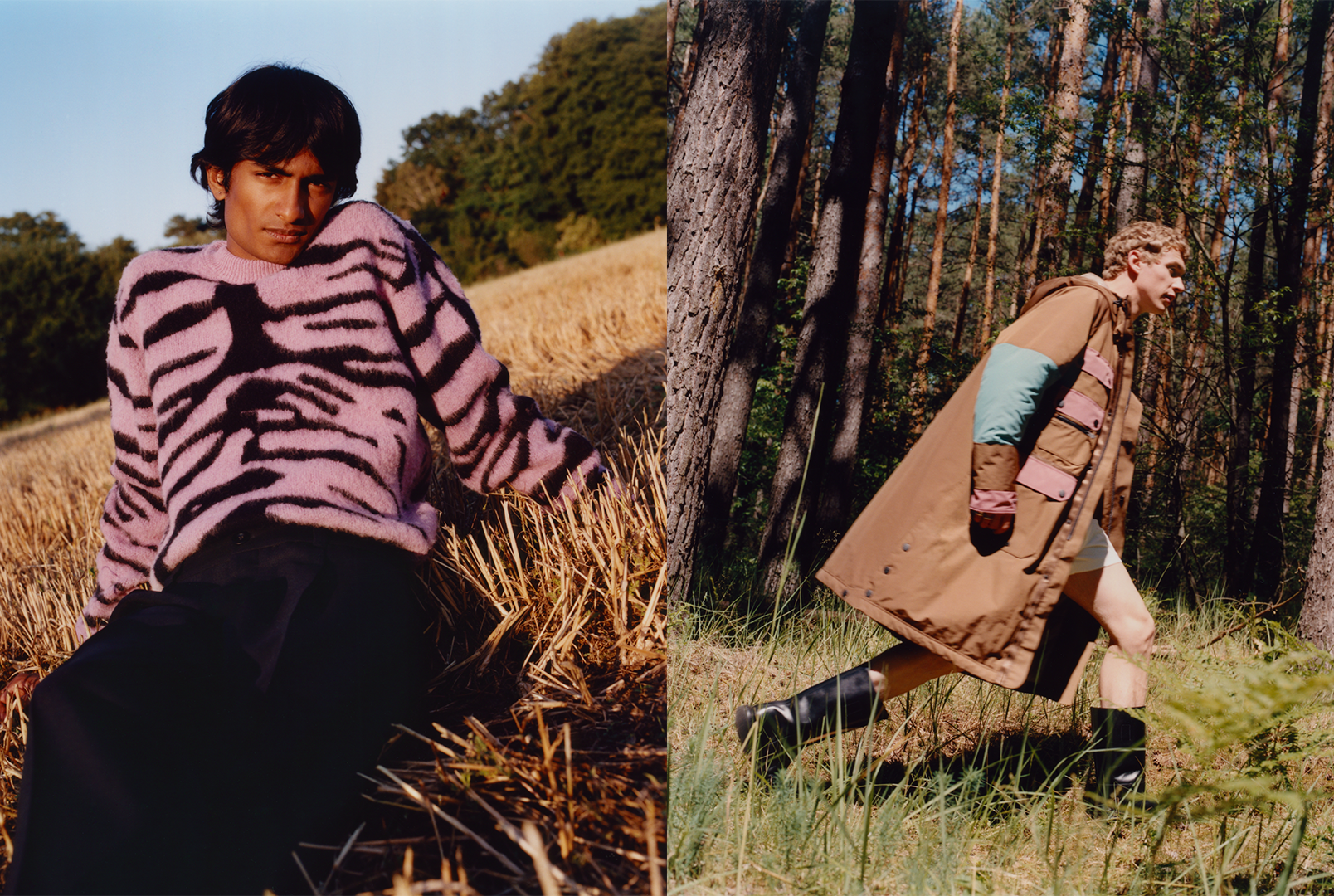 Fashion portrait with styling and concept by Bianca Fleisch. Field of grass scenery