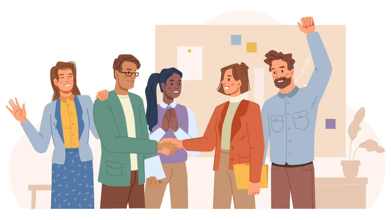 Groupe de professionnels lors d’une session de formation en centre