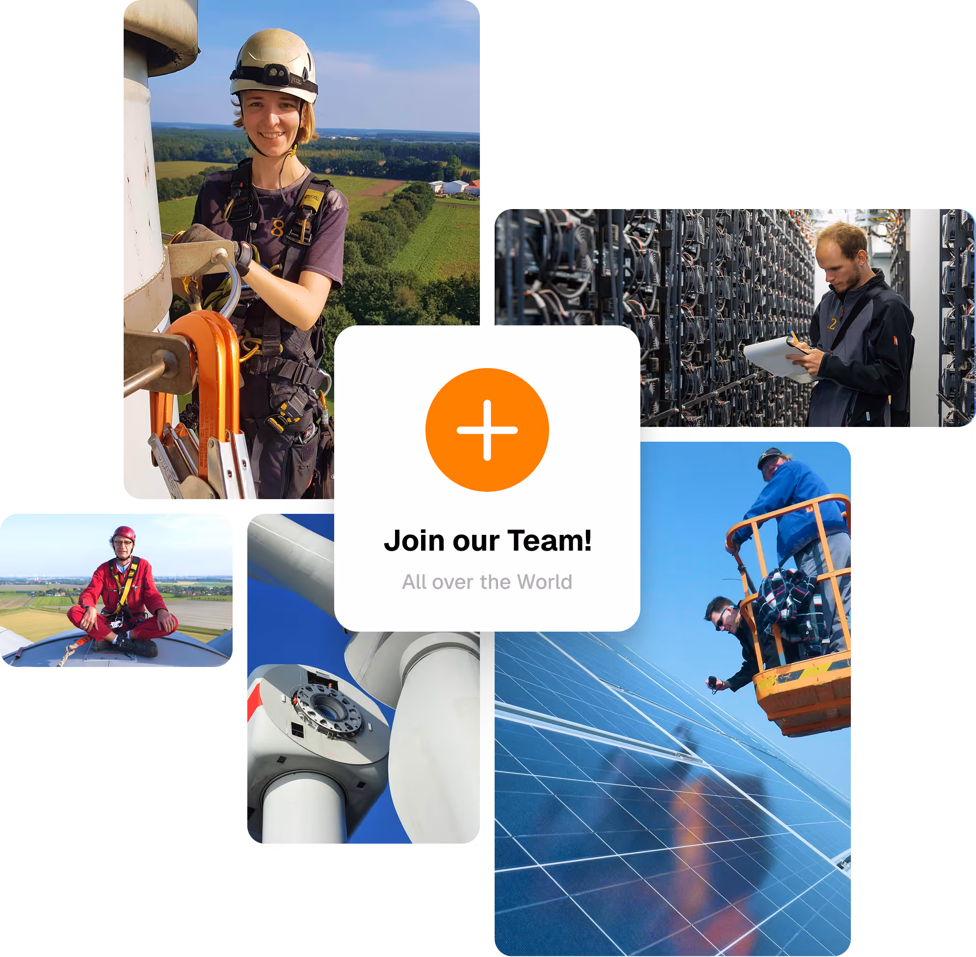 8.2 Mitarbeiterinnen im Team – Experten für Windenergie, Photovoltaik, Speicher und Green Hydrogen, gemeinsam für die Energiewende.