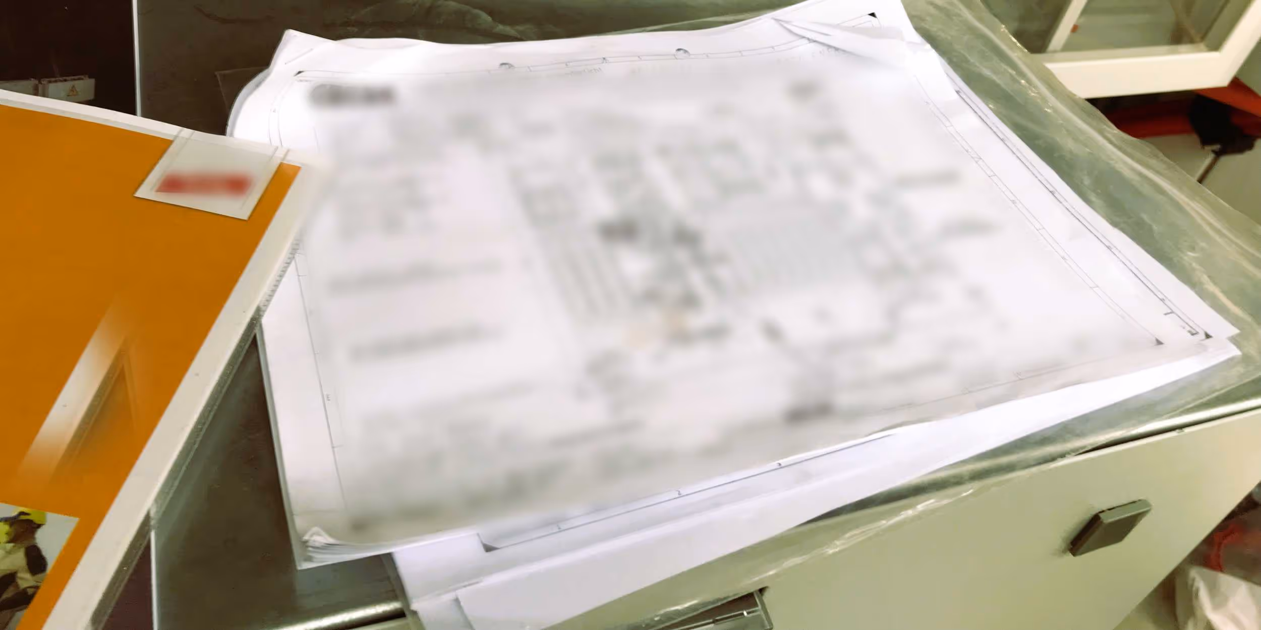 PV plan for construction on a table