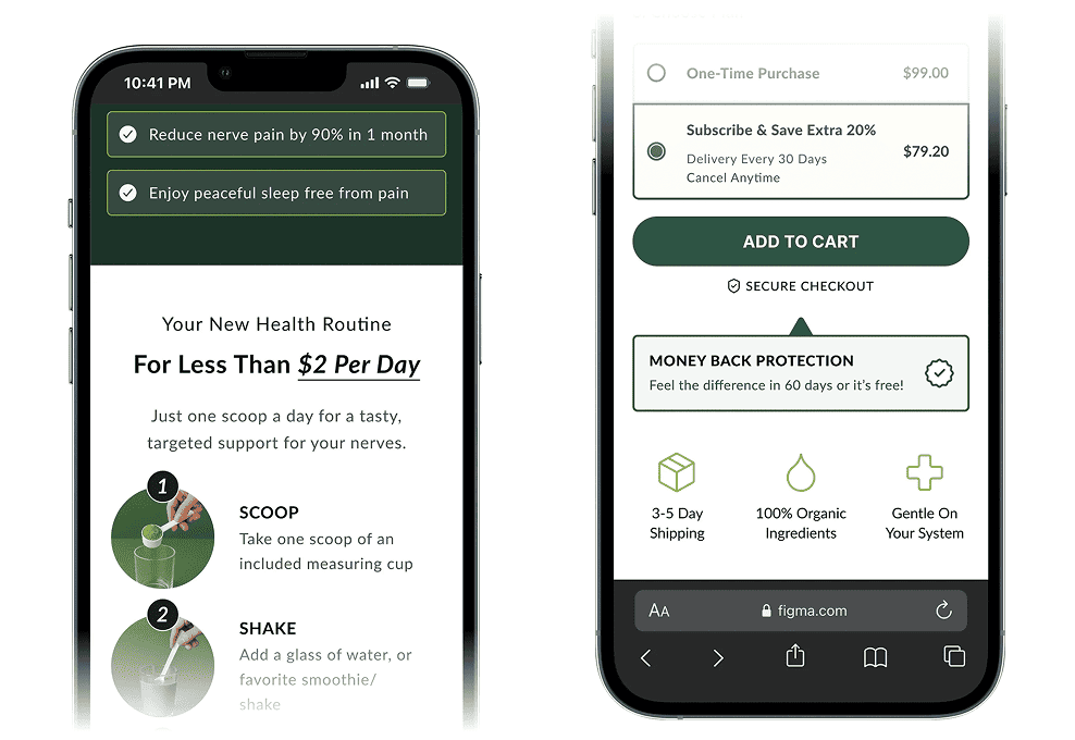 Landing pages we built for clients