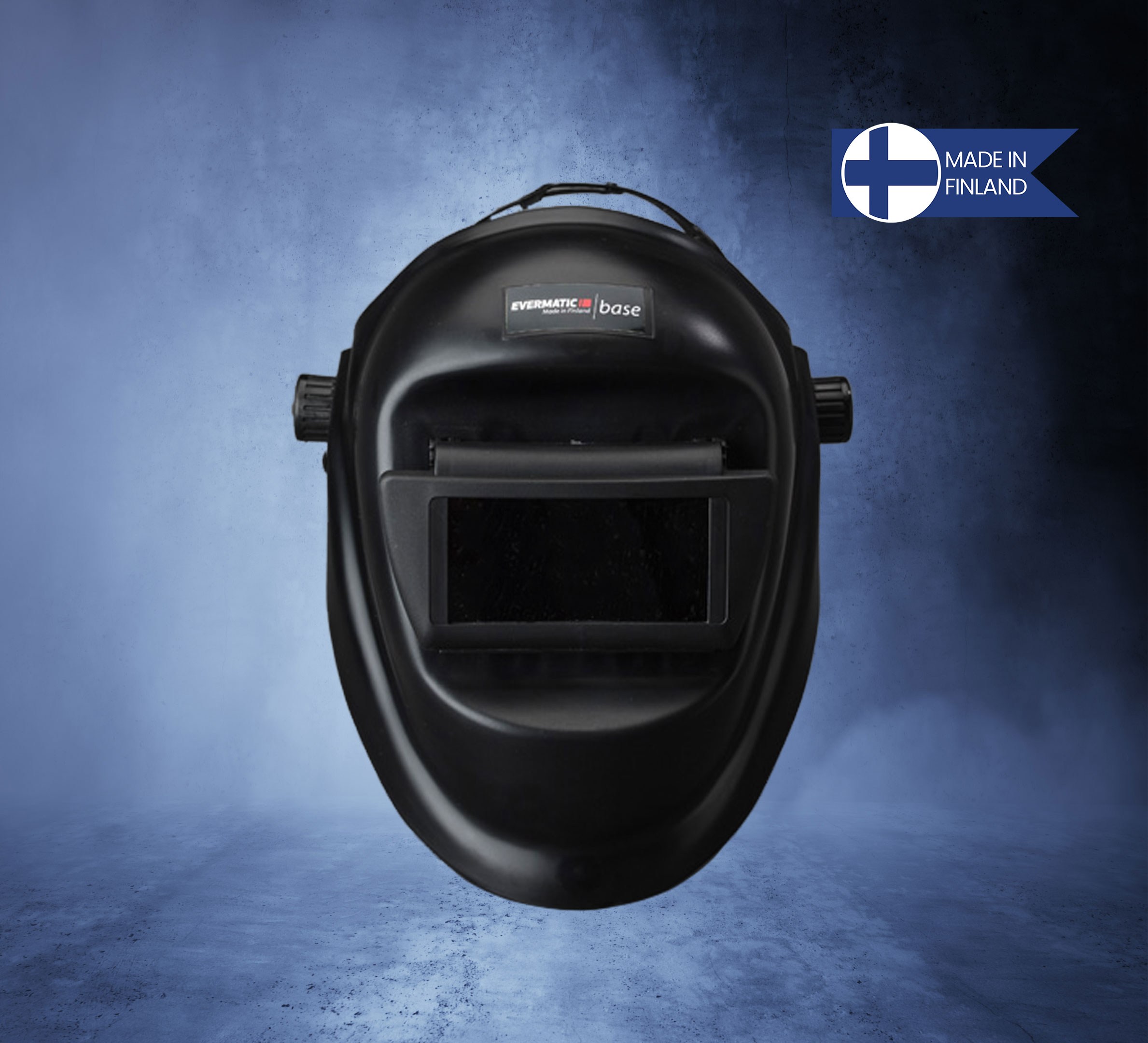 vermatic Base DIN 10 hitsausmaski – sopii MIG, TIG, MMA ja plasmaleikkaukseen, PA66-rakenne, valmistettu Suomessa