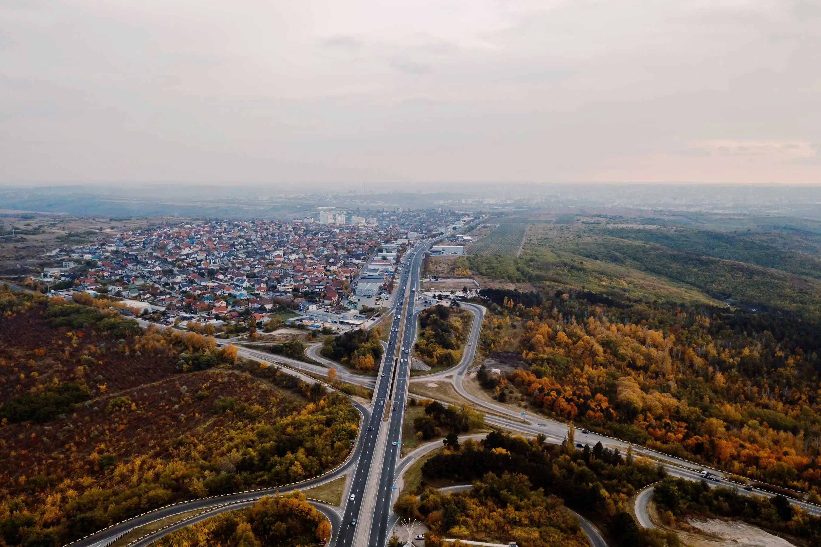 Top view of City in Belgium