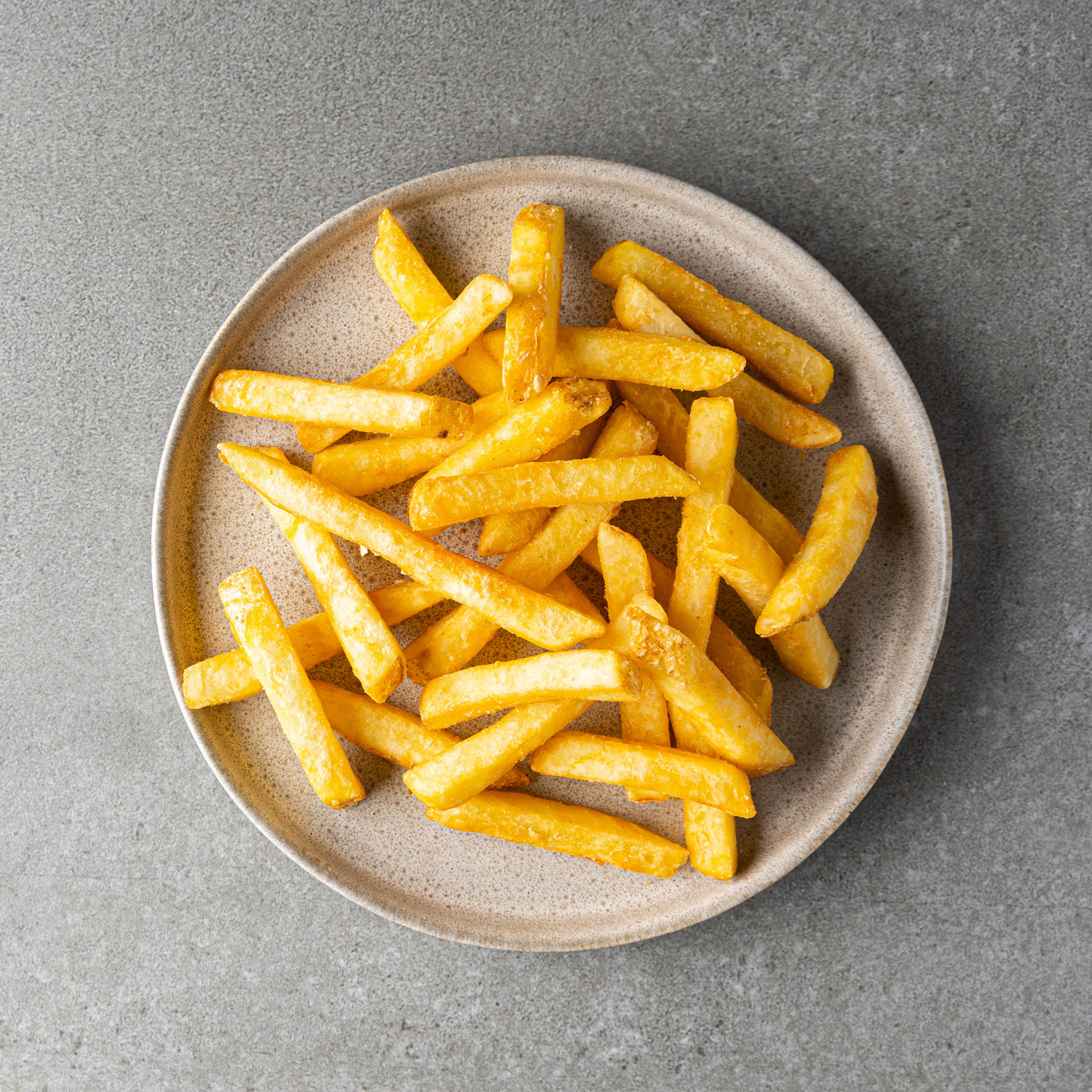 Battered fries skin on
