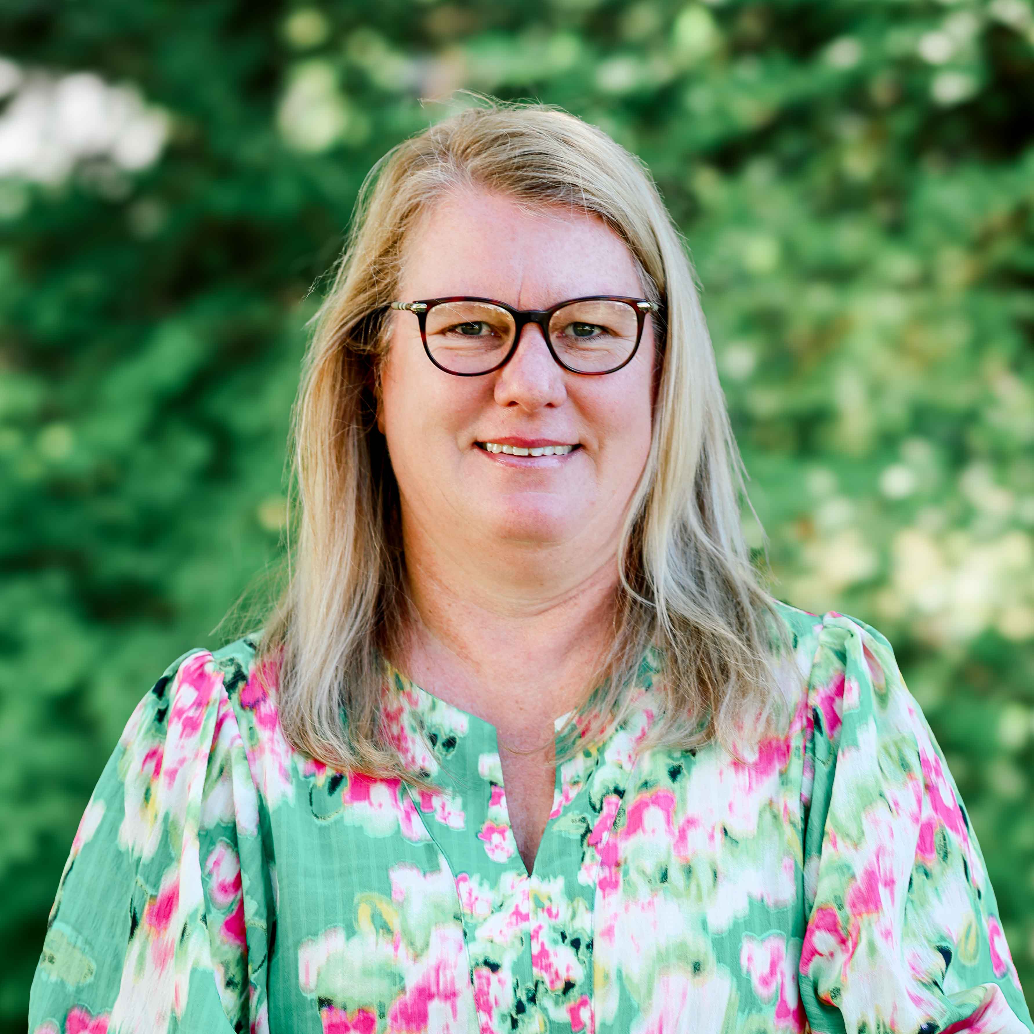 Outdoor headshot of board member, Jessica Gorman