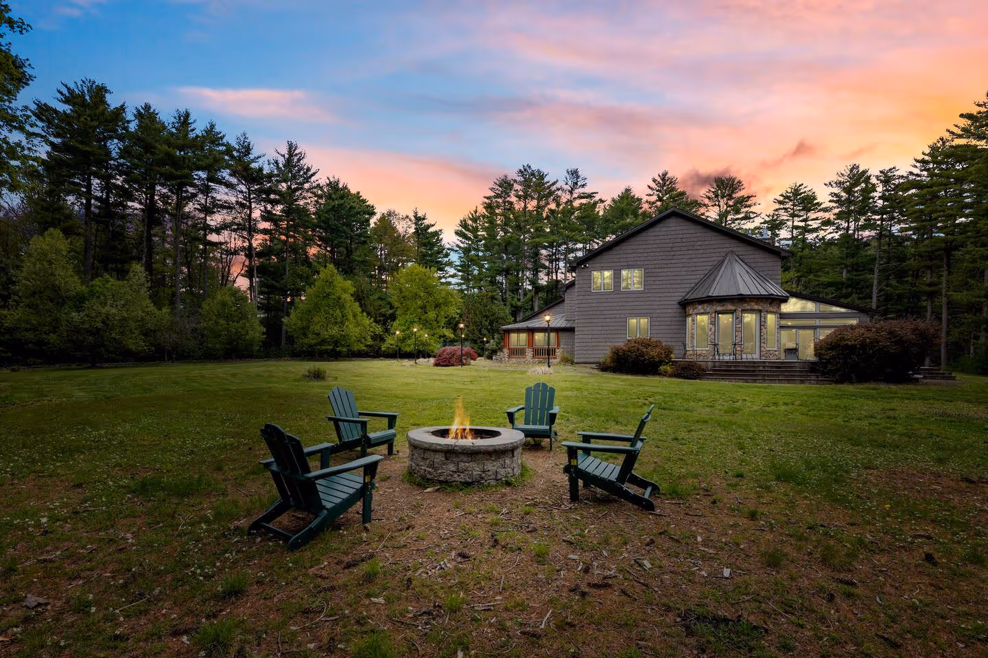 an outdoor wellness space.