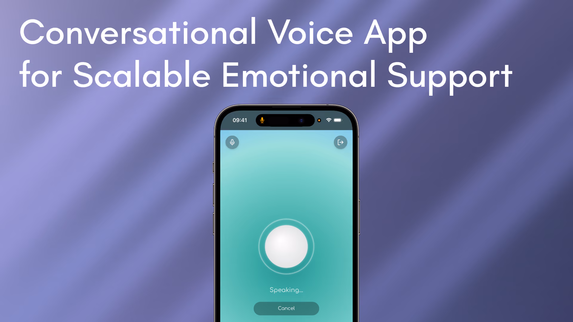 Preview image for the case study: Conversational Voice App for Scalable Emotional Support