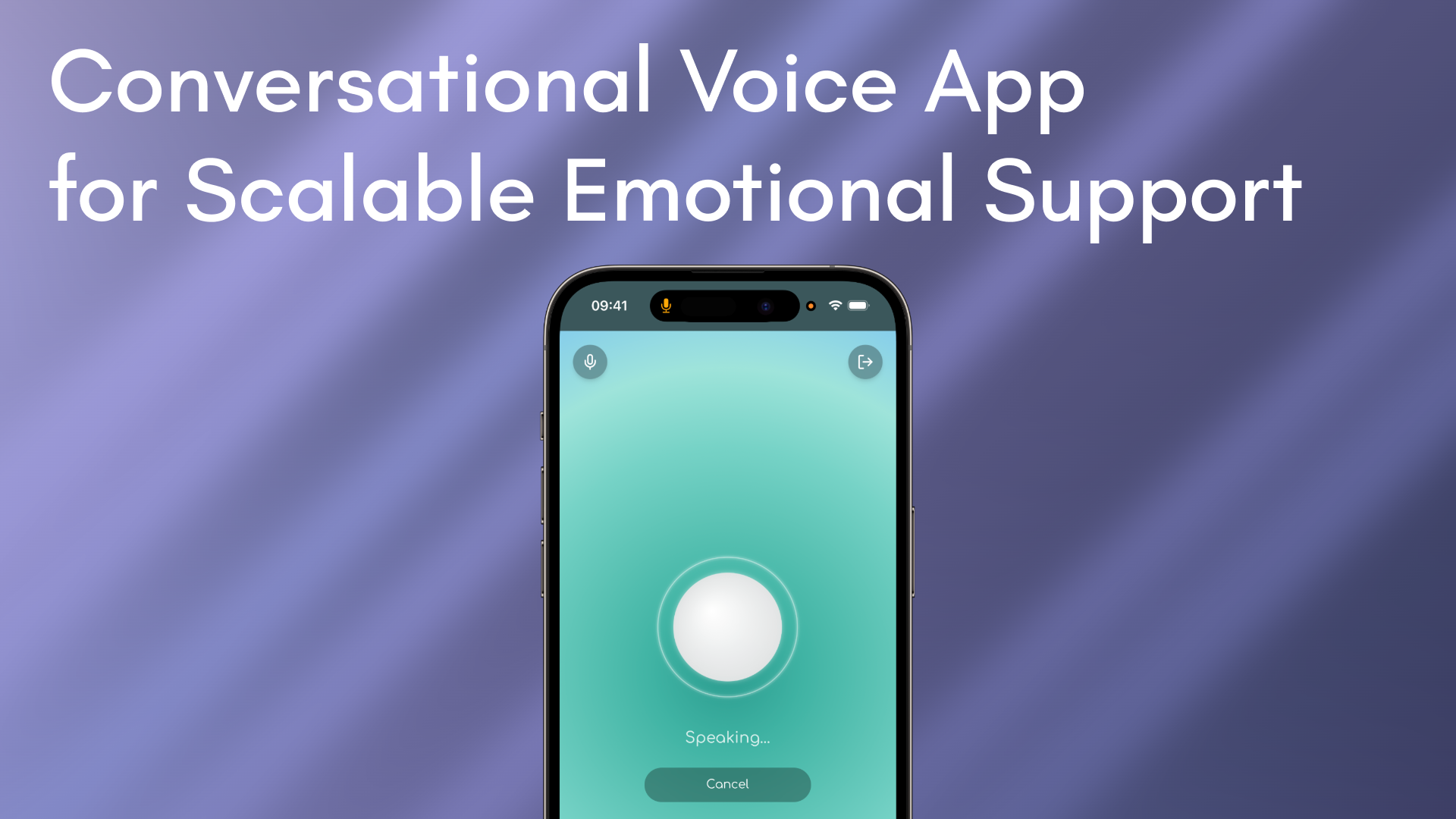 Preview image for the case study: Conversational Voice App for Scalable Emotional Support