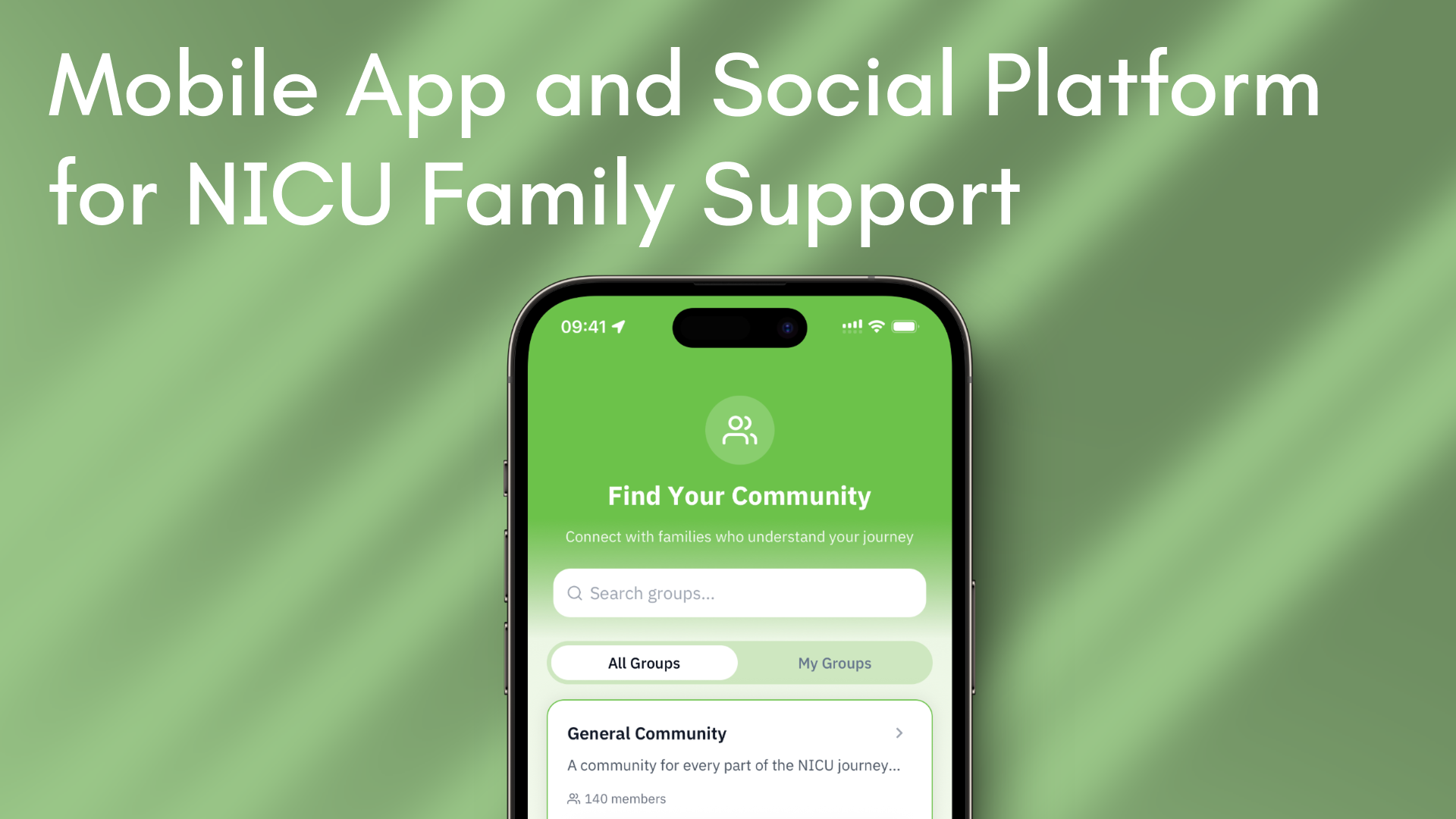 Preview image for the case study: Mobile App and Social Platform for NICU Family Support