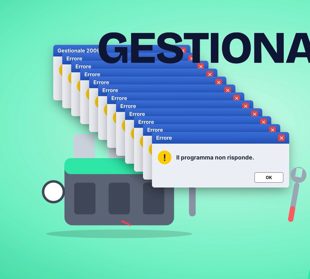 Spot NODO realizzato con agenti AI: il vecchio gestionale che non risponde