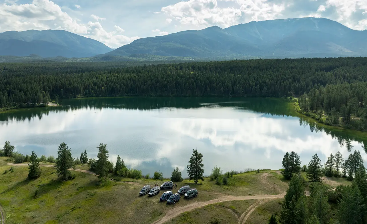 Adventure van camping in British Columbia
