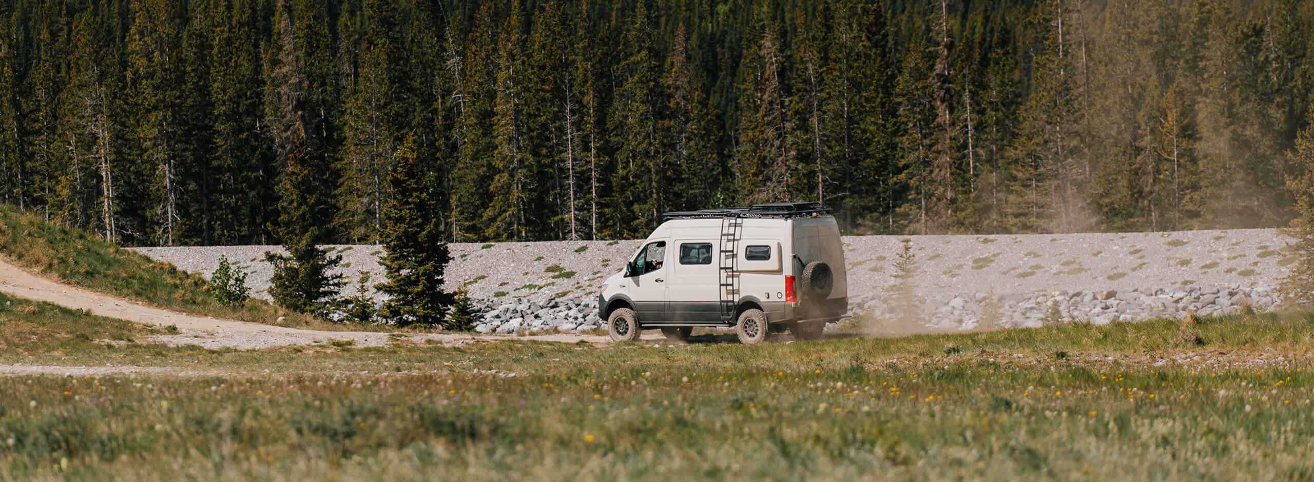 Ski touring with an adventure van
