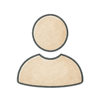 Beige textured user profile icon silhouette on a transparent background.