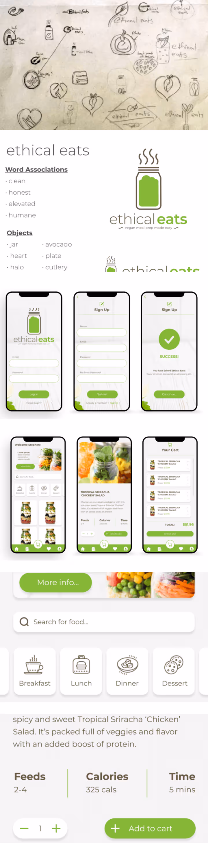 Image of the Ethical Eats Branding and Application.