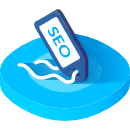 Isometric icon representing SEO.