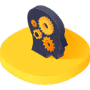 Isometric icon representing services.