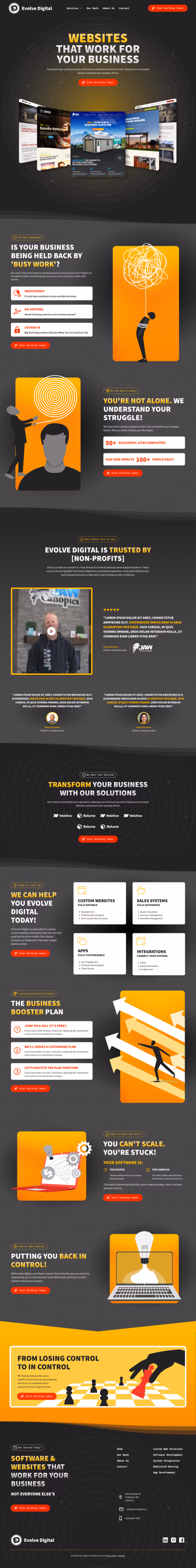 Image of the Evolve Digital website.