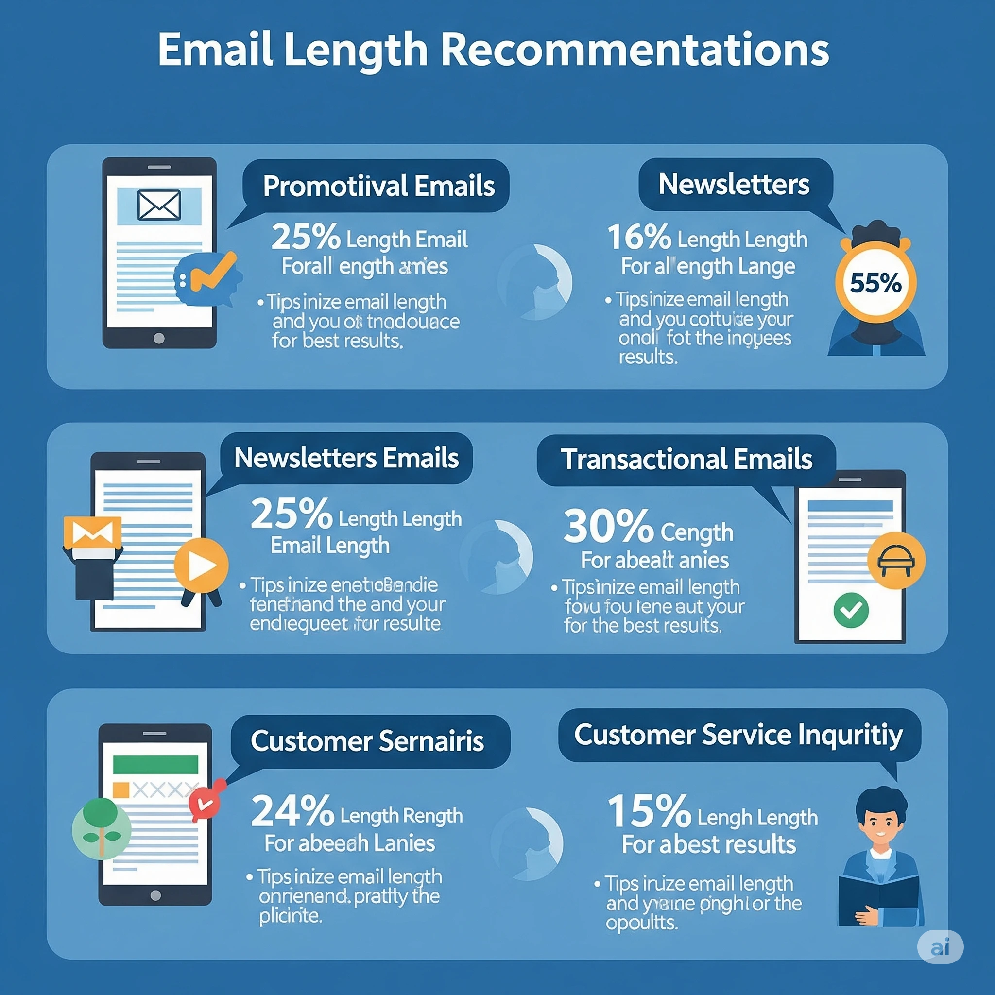 Email Length Recommendations for Different Use Cases