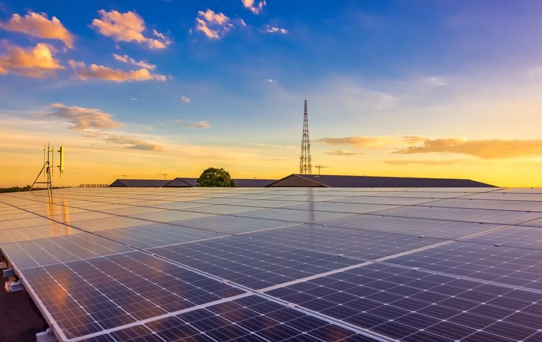 solar cell with sunlight
