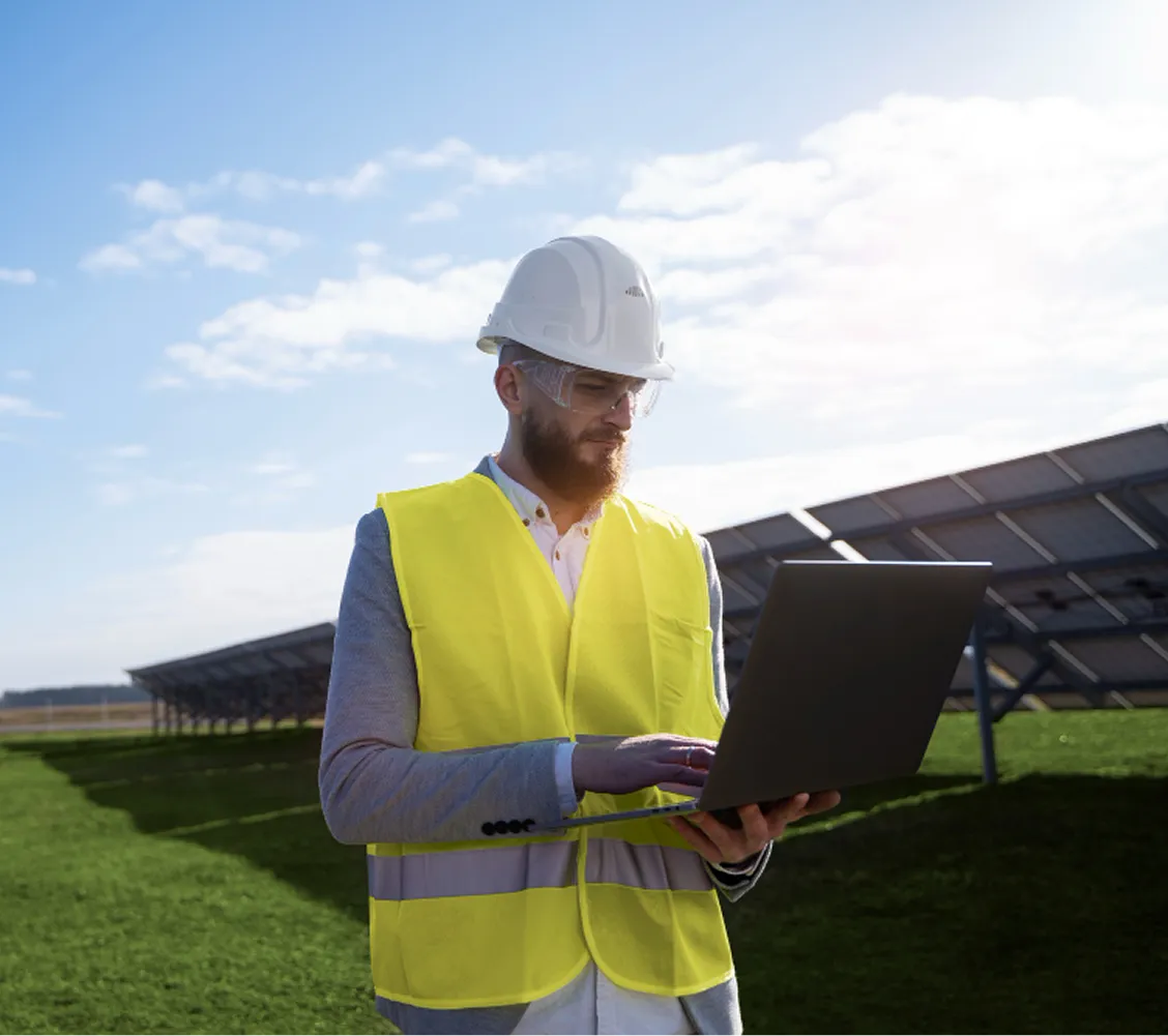 cep energy check solar plates record in laptop