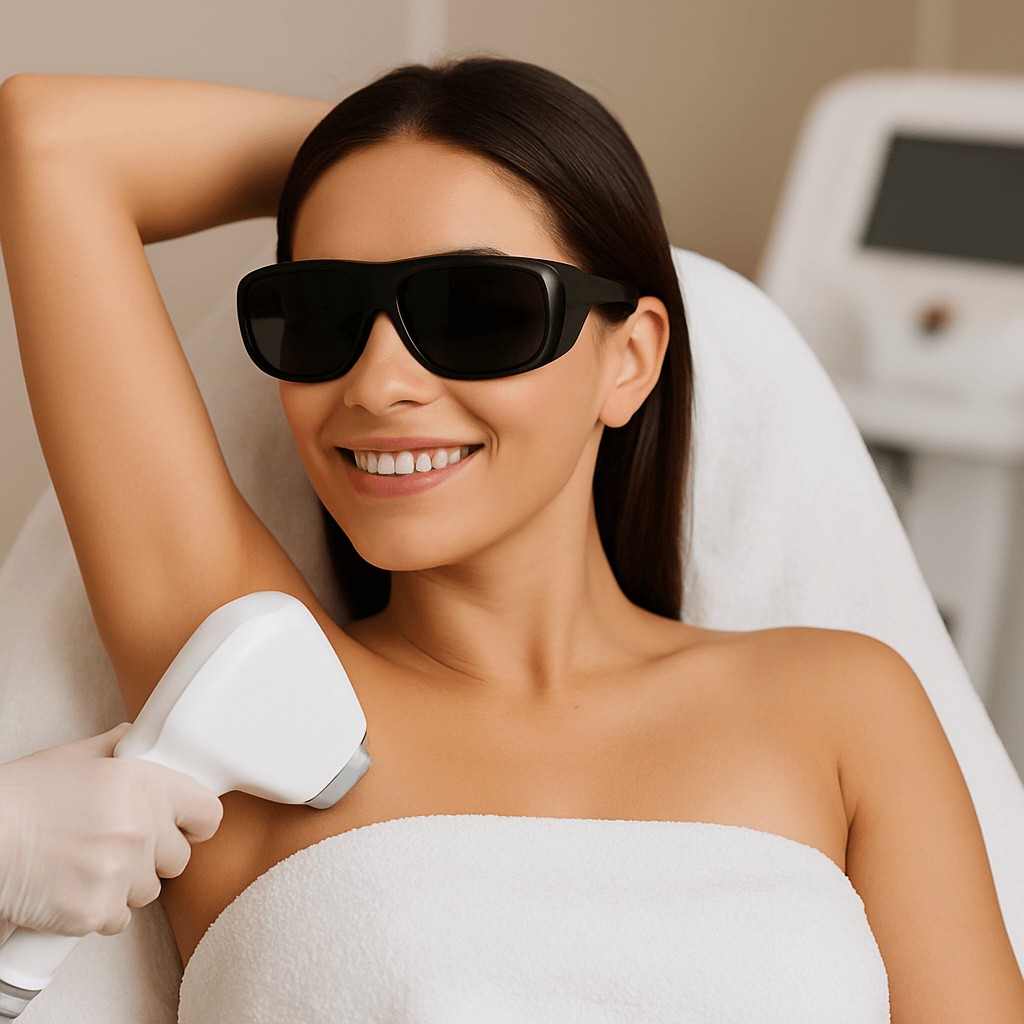 Laser Hair Removal in Potomac at Aluna Aesthetics treatment room