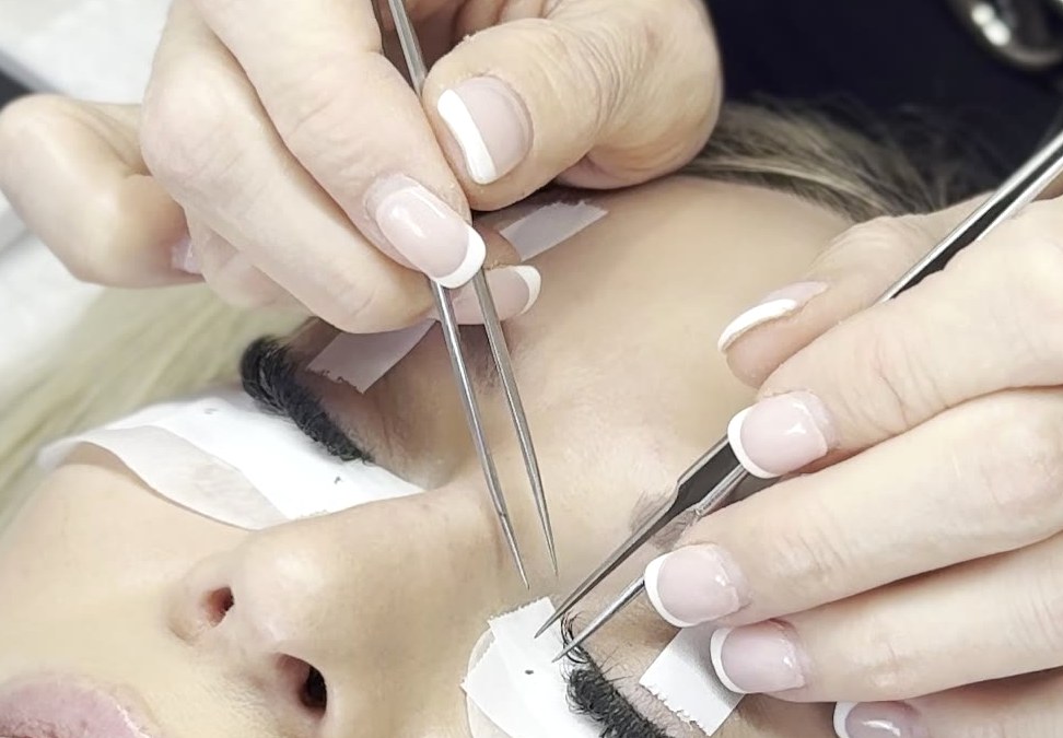 Lash lift and tint treatment at Aluna Aesthetics in Potomac, MD