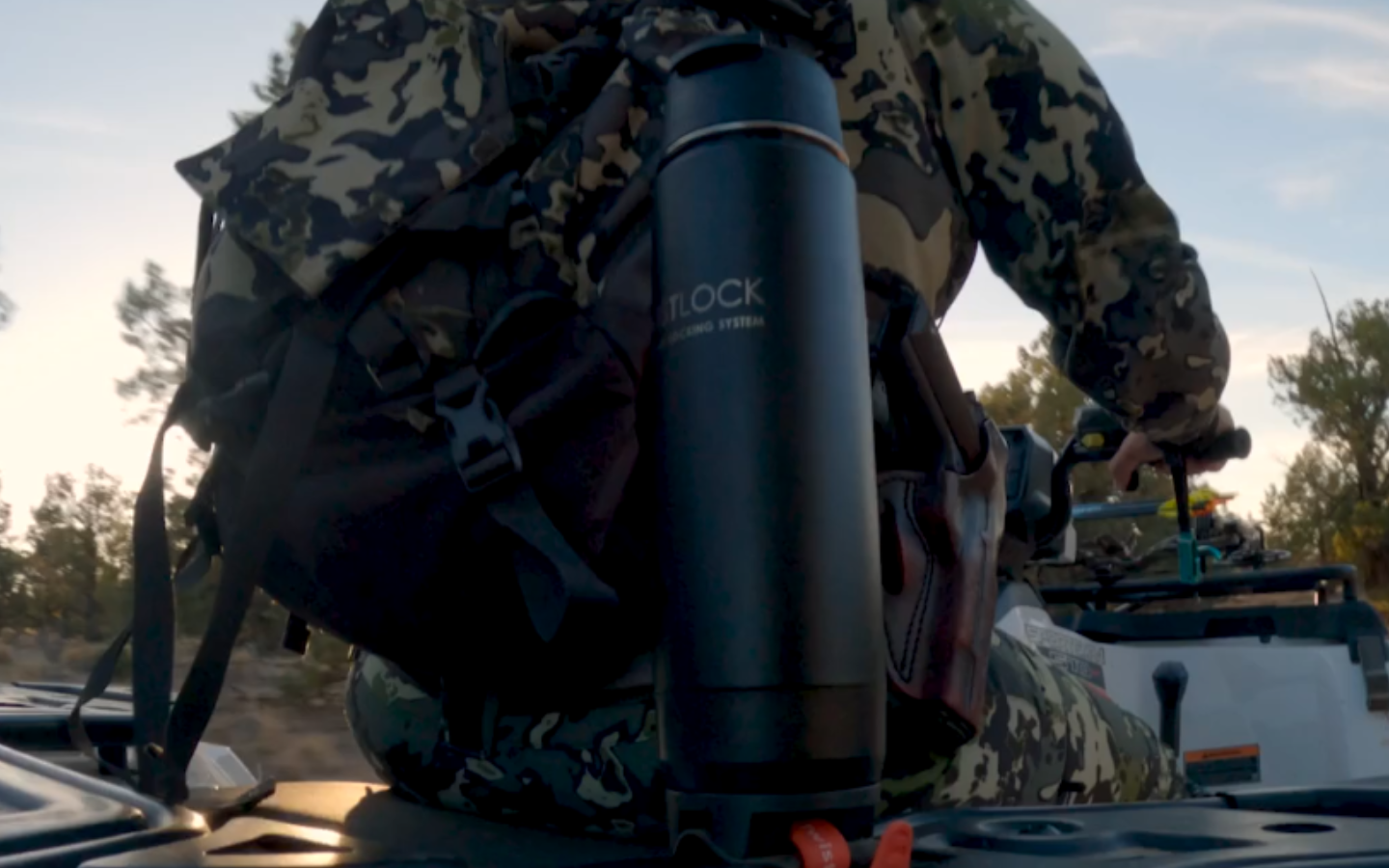 Twistlock cup and man in camo