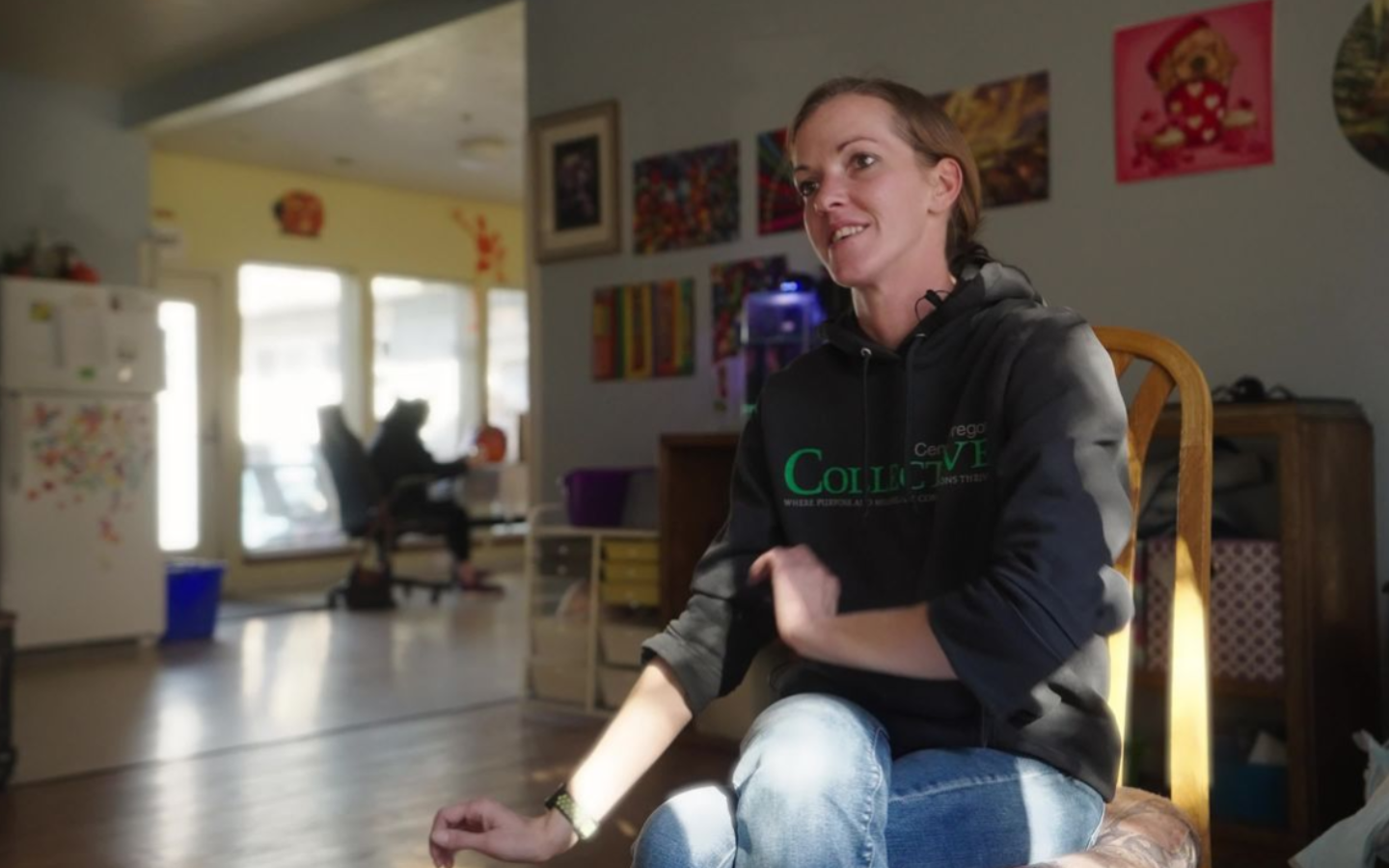 Picture of woman in a chair.