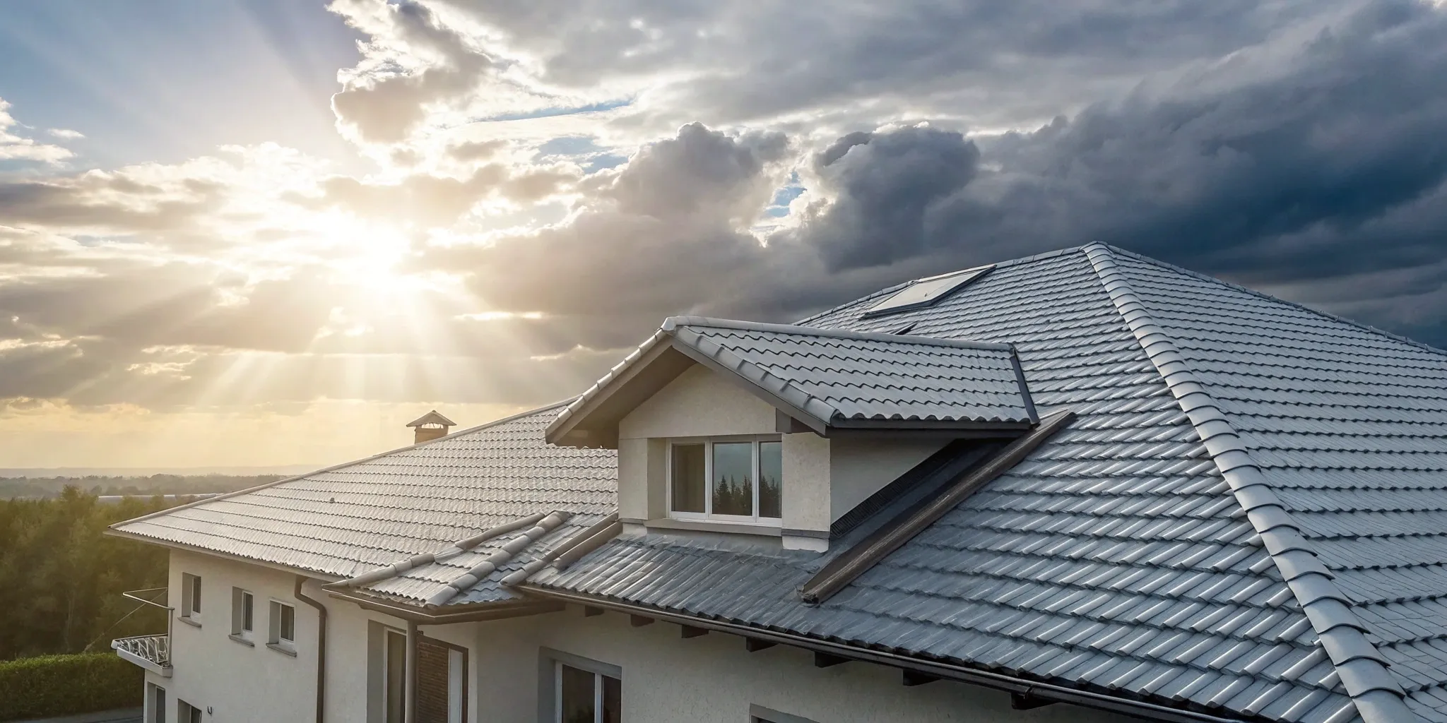 Modern home with a new roof from one of the many roofing companies with financing.